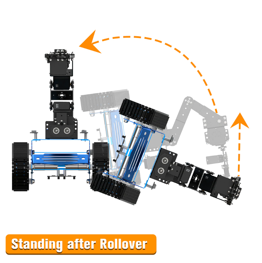 Hiwonder Tankbot Track Robot Car Smart Tank Vehicle Chassis Loaded with Robotic Arm for STM32 Programming