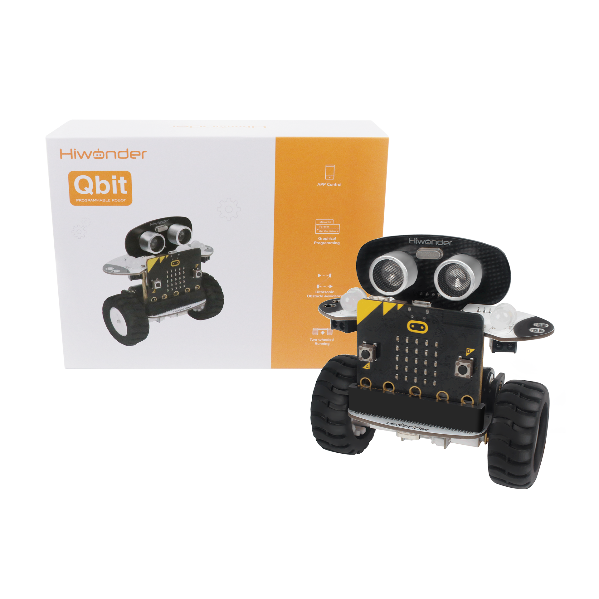 Hiwonder Qbit STEAM Education Toys Self Balance Car Programmable Robot Based on Microbit