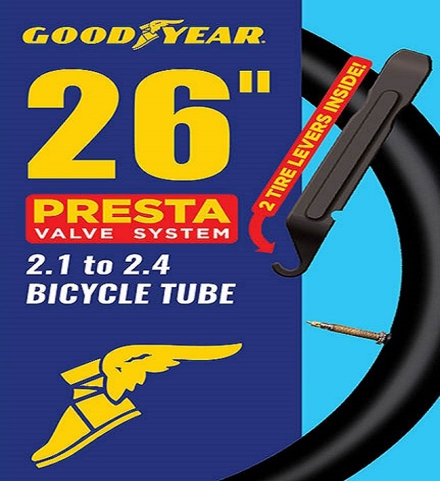 Goodyear 26  x 2.1-2.4 Presta Valve Bike Bicycle Inner  Tube Black Top Quality Inner Tires Tyres Made In China