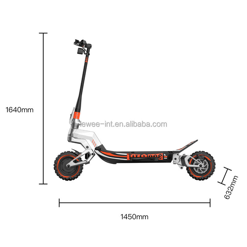 Lewee High Quality Battery Power Kick Scooters 60V 30Ah Lithium Battery 60V Dual Motor 11inch Electric Scooter Adult E Scooters