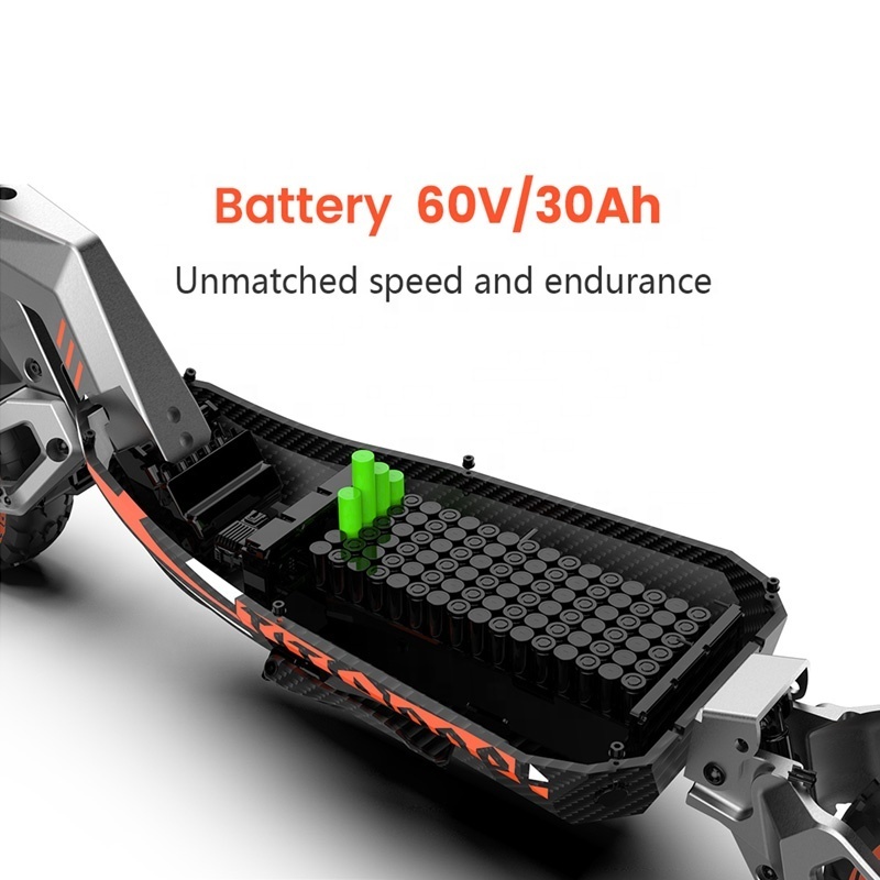 Lewee High Quality Battery Power Kick Scooters 60V 30Ah Lithium Battery 60V Dual Motor 11inch Electric Scooter Adult E Scooters