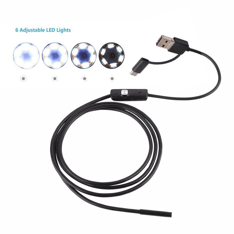 4k Endoscope Camera 8mm 1080p Hard Wire Videoscope Inspection Camera Waterproof Inspection Mini Camara