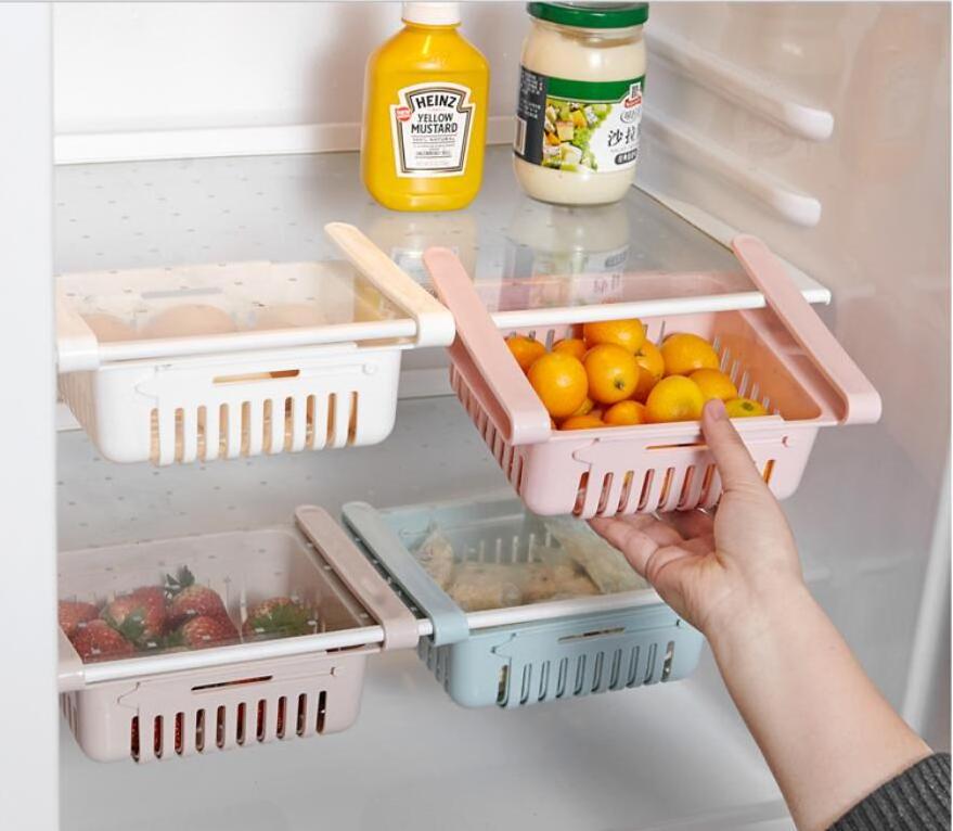 slide hanging fridge drawer plastic storage organizer containers for fridge plastic