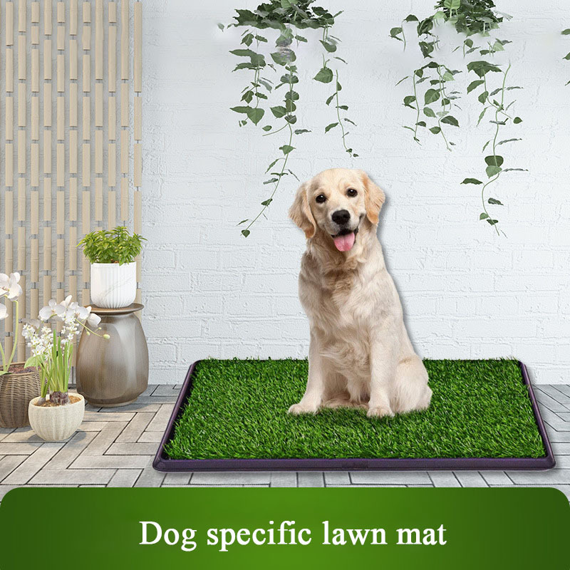 Drawer type Dog Grass pad with Tray Artificial Dog Grass Bathroom Turf for Pet Training Washable Puppy Dog Pee Pad