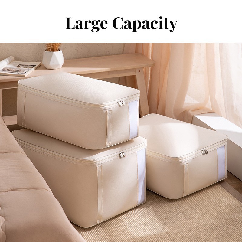 high quality white large foldable Oxford clothing storage bags for clothes organizer