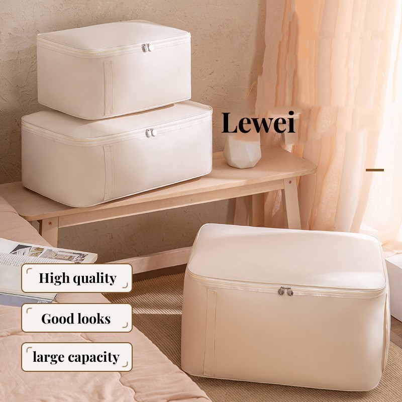 high quality white large foldable Oxford clothing storage bags for clothes organizer