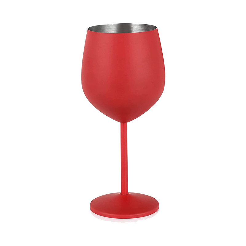 Wholesale customized 500ml durable holiday gift cocktail stainless steel stemless wine glasses