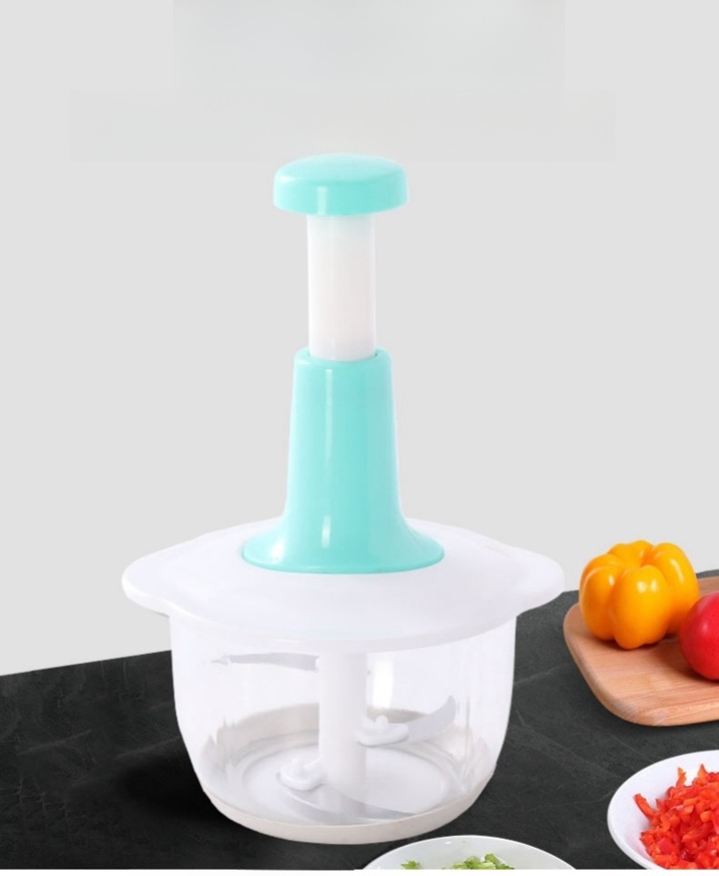 New arrival safety hand press type shredder stainless steel blade vegetable chopper