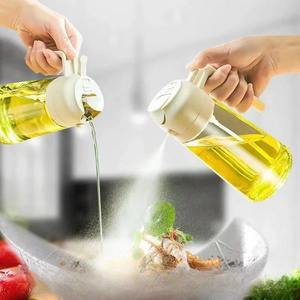 kitchen bbq cooking accessories 15oz 2 in 1 Glass olive Oil Dispenser bottle for cooking