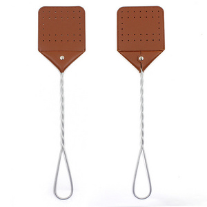 racket kills mosquitoes PU leather fly swatter mosquito bat racket to kill mosquito