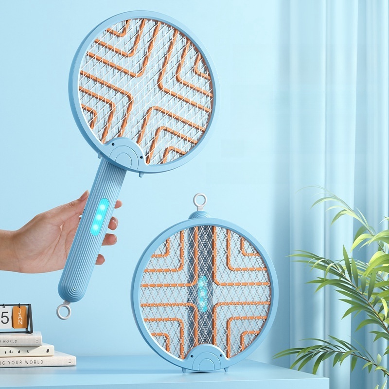 household foldable bug zappers lightweight electric mosquito killer fly swatter rechargeable