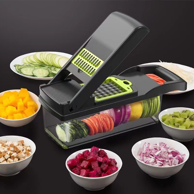 Hot Sale Kitchen Gadgets Hand Held Quick Manual Multifunctional Veggie Cutter 16 in 1 vegetable chopper