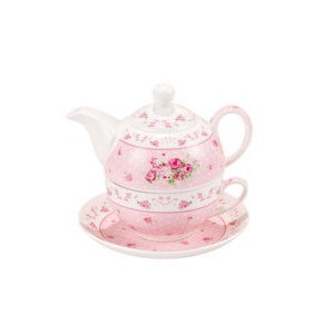 Custom logo afternoon tea drinkware retro pastoral floral ceramic porcelain teapot