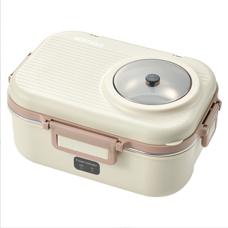 2023 304 Stainless steel electric warm portable lunch box 45w heating food warmer