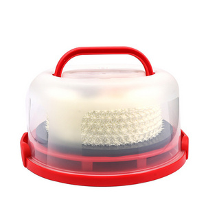 Happy Birthday Transparent Portable Cake Box Plastic  Reusable 10 inch container round