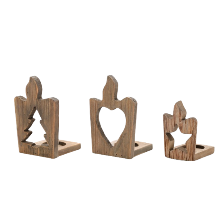 home decoration driftwood wooden candlestick candle stand holder centerpiece for wedding