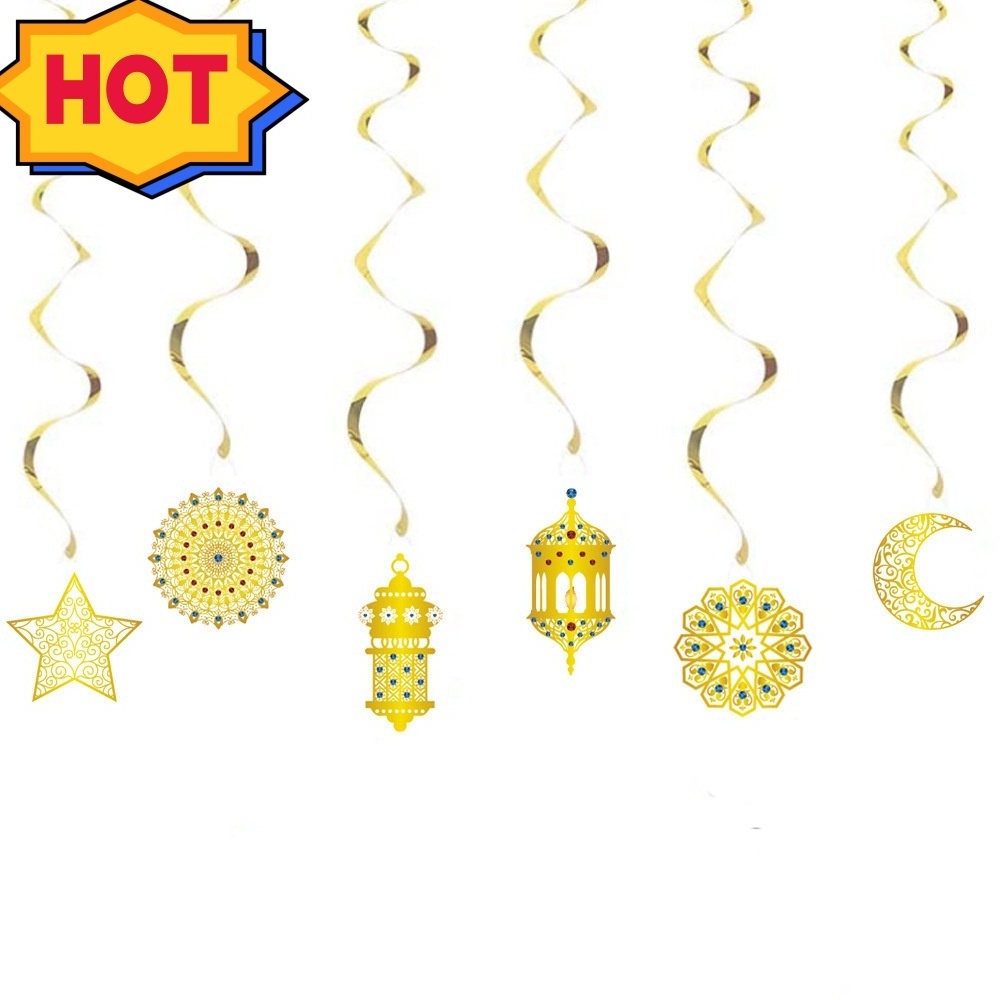 arabic islamic luxury ramadan party home decor accessories 2024 moon and star decoration for ramadan