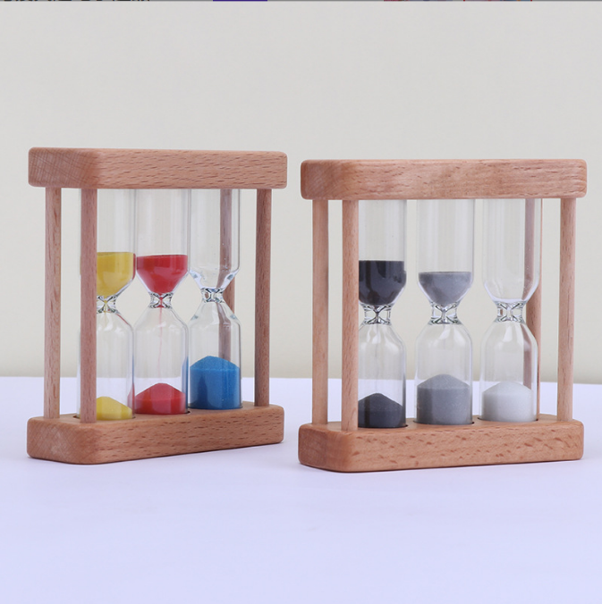 mini wooden sand art timer 1/3/5 minute hour glass sand timer child custom