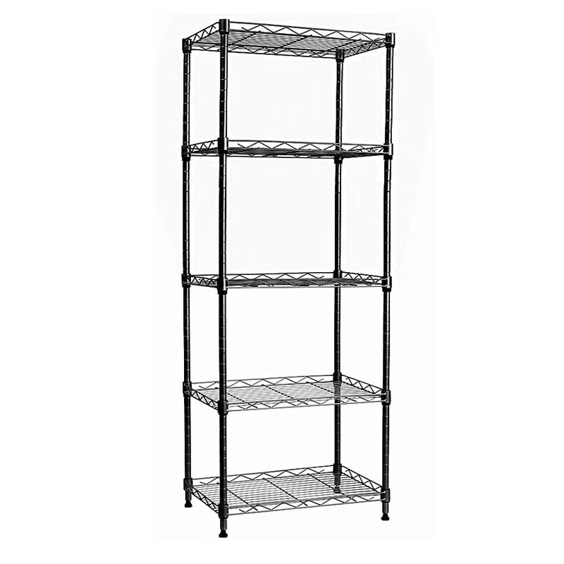 Laundry Bathroom Kitchen Pantry Closet Standing Storage Shelf Units 5-Wire Shelving Metal Storage Rack