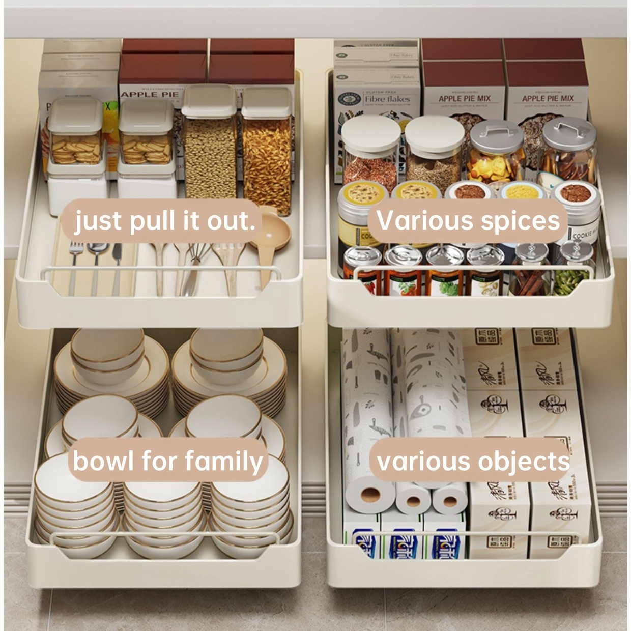 Pull Out Drawers For Kitchen Cabinets Organizer Slide Out Shelves Pantry Shelf Pull Out Cabinet Organizer