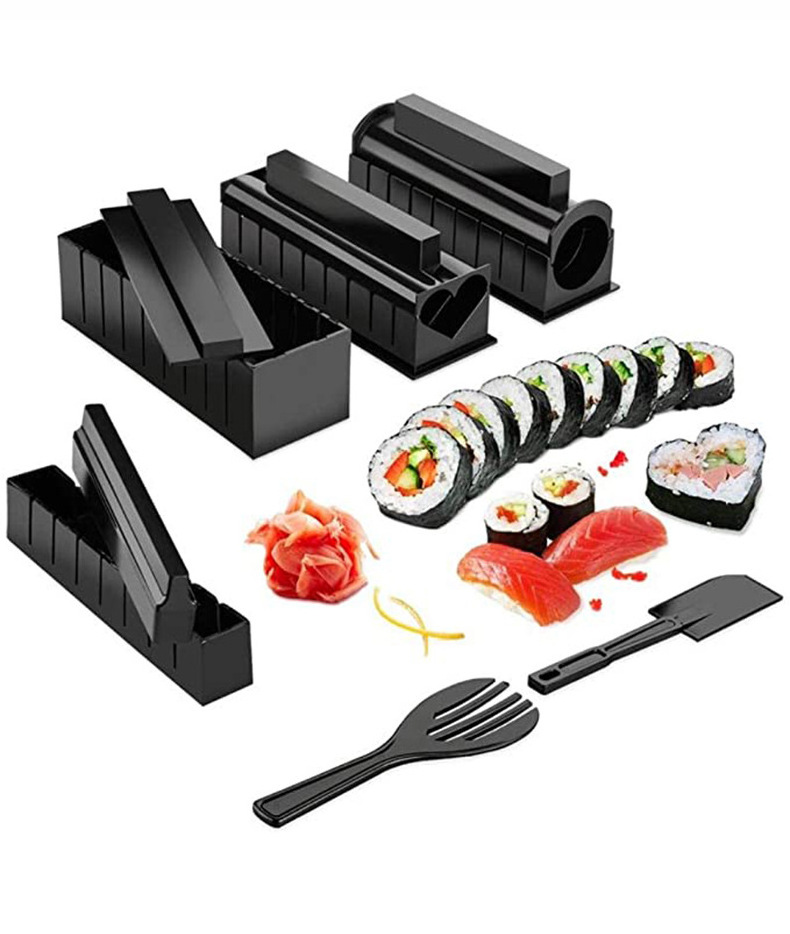 Sushi Making Set For Kitchen Sushi Making tool Kit Plastic Sushi Maker Tool Rice Roll Mold Tool for Home Beginner