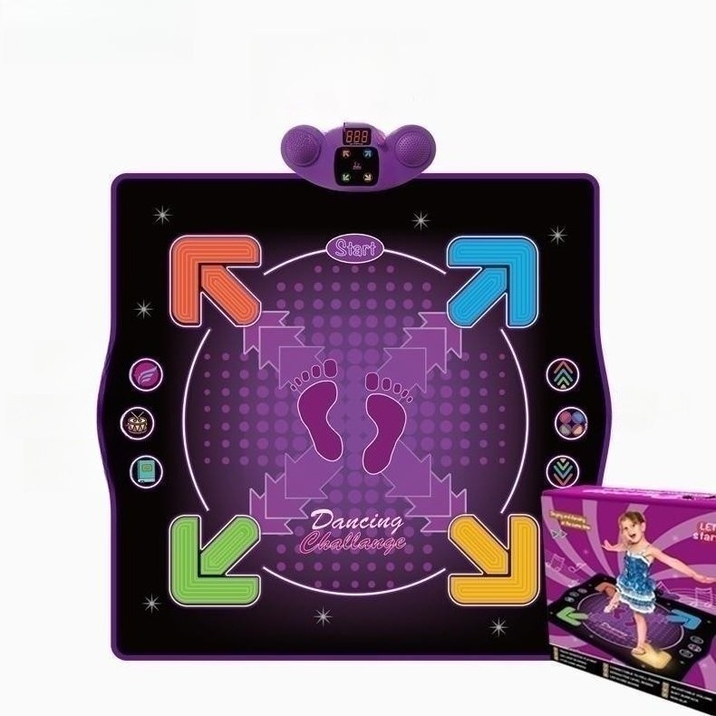 Light Up 5 Game Modes Dance Mat Electronic Music Dance Pad with LED Lights