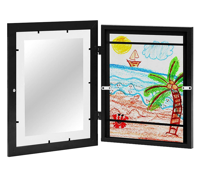 Kids Art Frames Horizontal and Vertical Art Display For Kids Artwork Front Opening Pictures Display for Kids Drawings Wall Decor