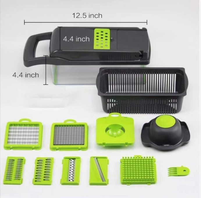 Hot Sale Kitchen Gadgets Hand Held Quick Manual Multifunctional Veggie Cutter 16 in 1 vegetable chopper