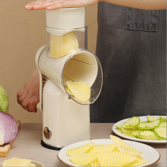 Kitchen Gadget Rotary Cheese Grater Mondoline Slicer Multifunctional Manual Slicer Vegetable Shredder