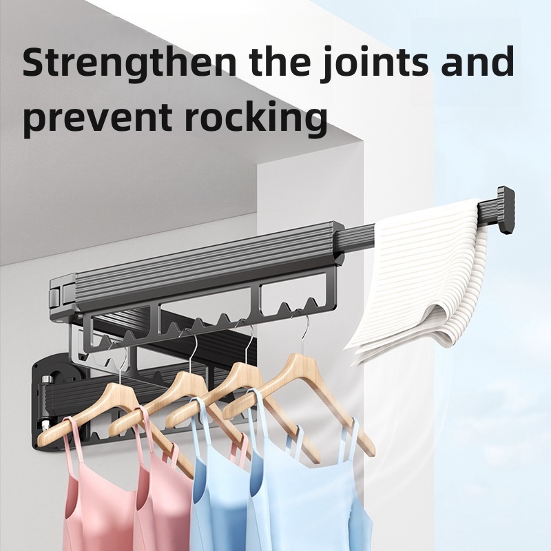 indoor balcony wall mounted retractable folding clothes drying rack portable foldable