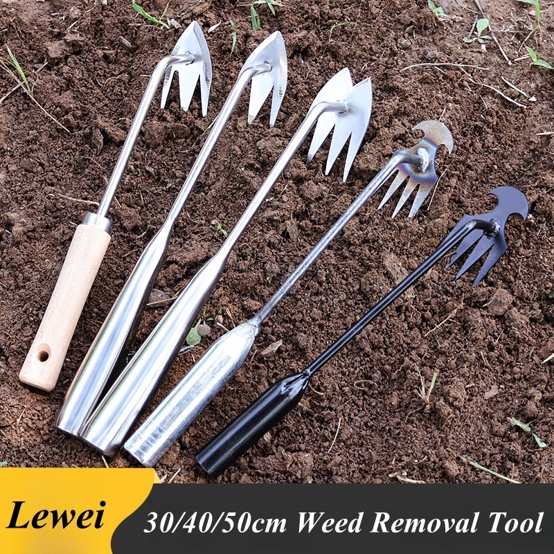 30/40/50CM Multifunction Garden Weeding Tools Hand Weeder Stainless Steel Hand Shovel