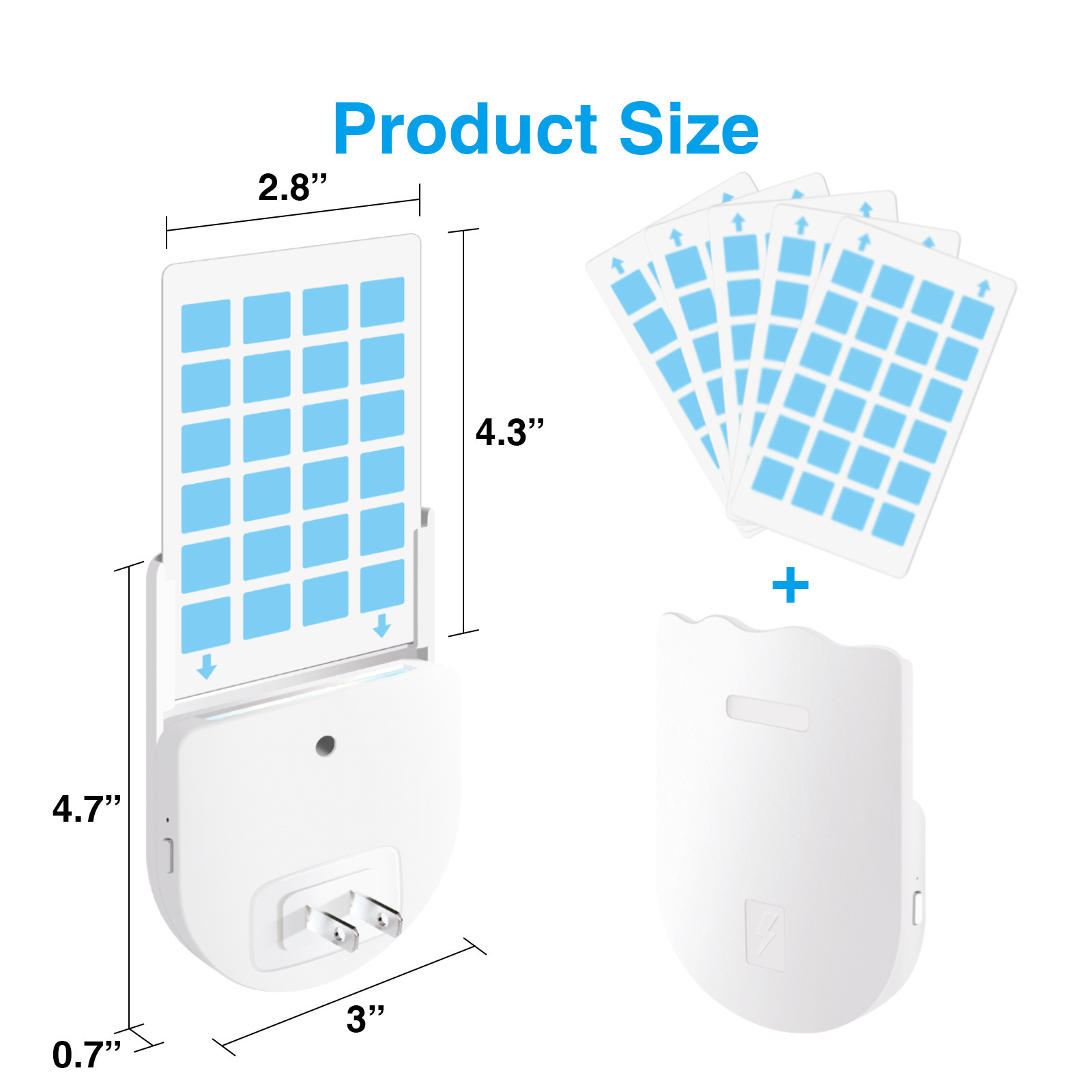 Sticky Board UV Light Fruit Flies Mosquitoes Gnat Catcher Fly Traps Plug In