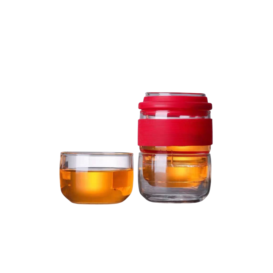 Chinese style gifts custom logo modern afternoon crystal glass tea kettle pot and cups set