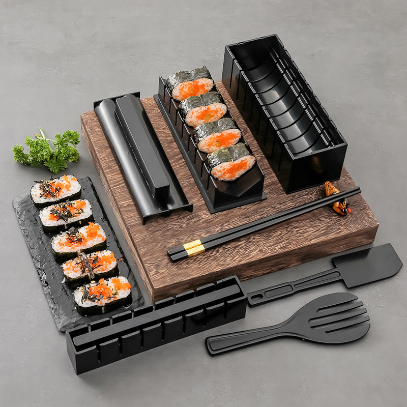 Sushi Making Set For Kitchen Sushi Making tool Kit Plastic Sushi Maker Tool Rice Roll Mold Tool for Home Beginner