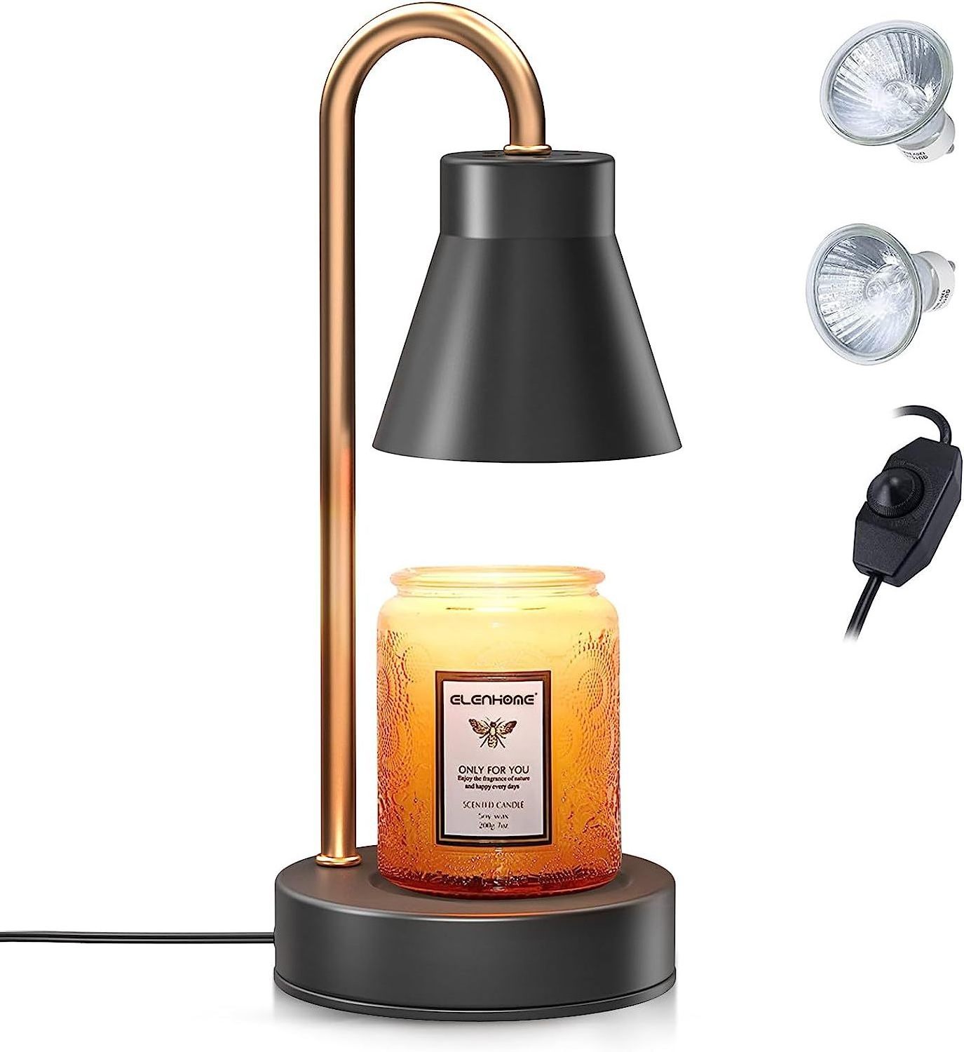 modern simple dimmable electric candle wax melt warmer heating lamp with adjustable height