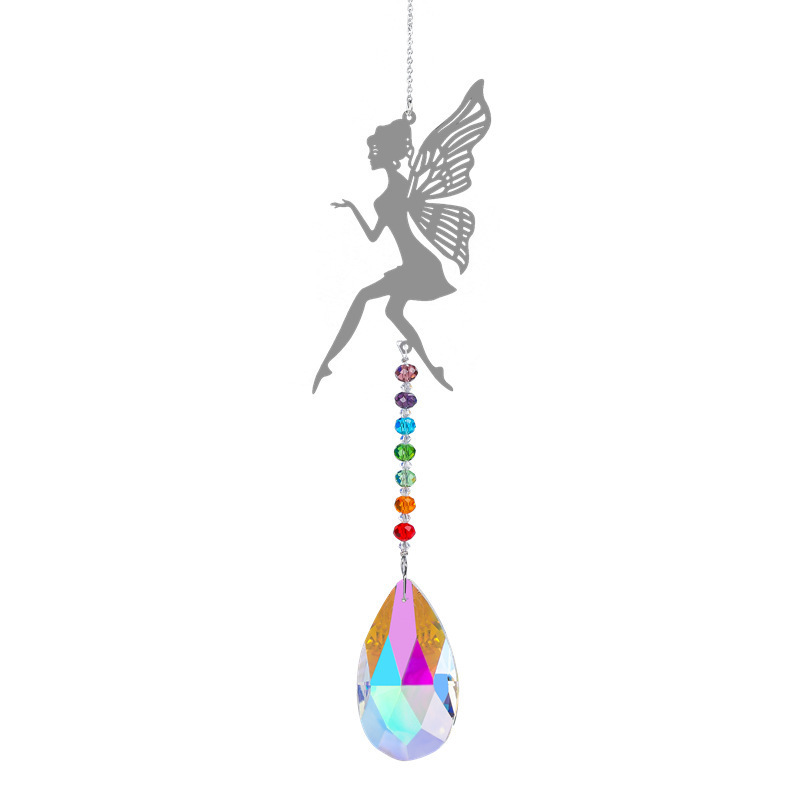 hot sale home decor diy hanging window metal sheet crystal rainbow maker wholesale prism