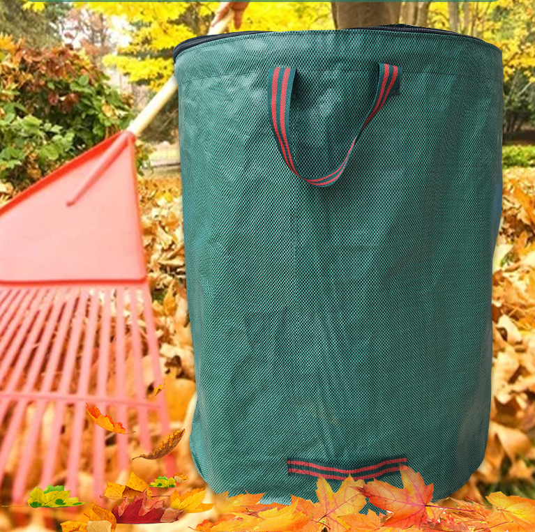 Tea packaging weed leaf storage bag collapsible loose leaf collector and lawn garden bag