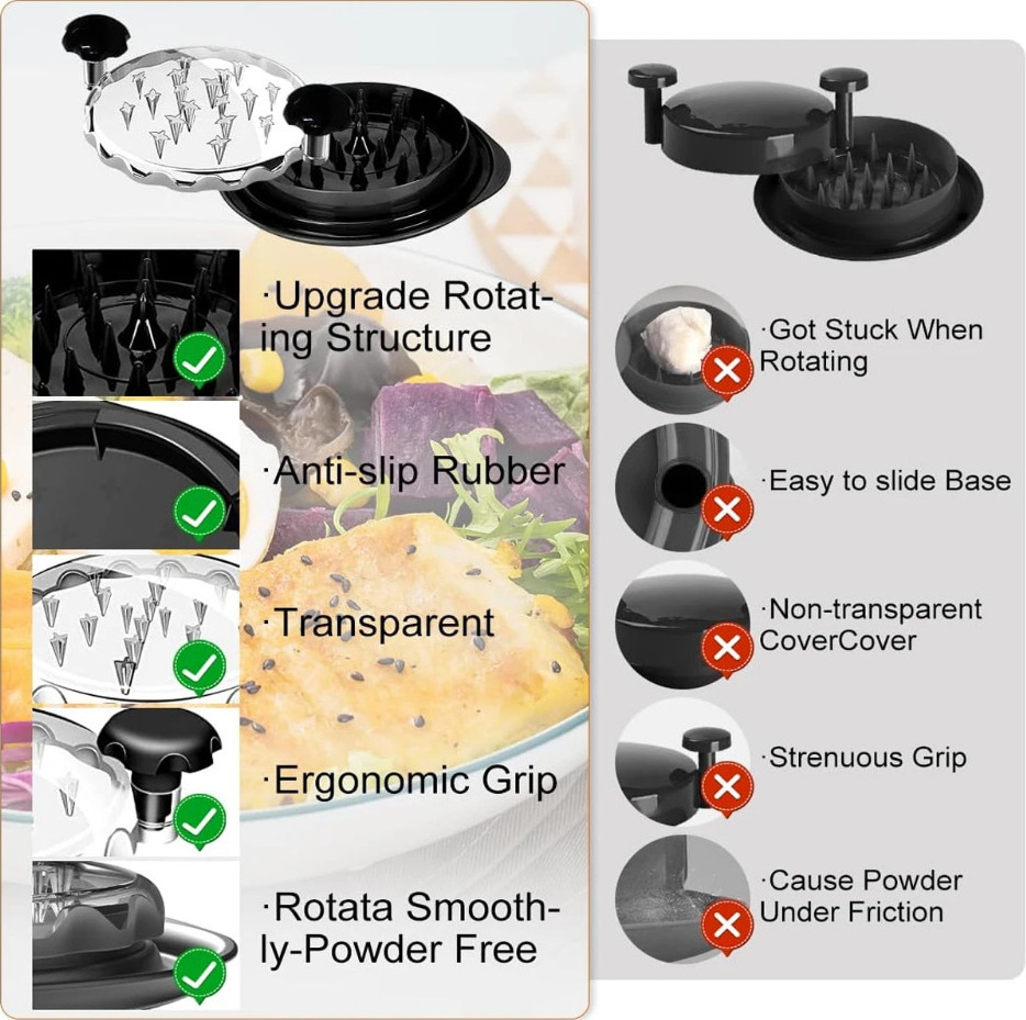 Wholesale Upgraded Chicken Shredder Meat Shredder with Detachable Plate Visible Chicken Breast Shredder Tool Twist