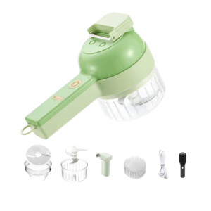 4 In 1 Handheld Electric Vegetable Cutter Set Mini Wireless Garlic Mud Masher Electric Meat Mincer