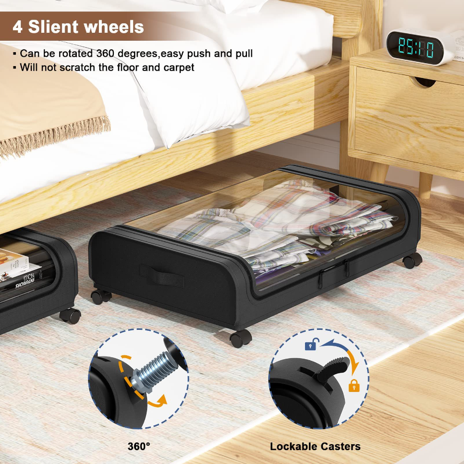 Wholesale Bedroom Clothes Shoes Blankets Storage Organizer Drawer Under Bed Storage Containers With Wheels