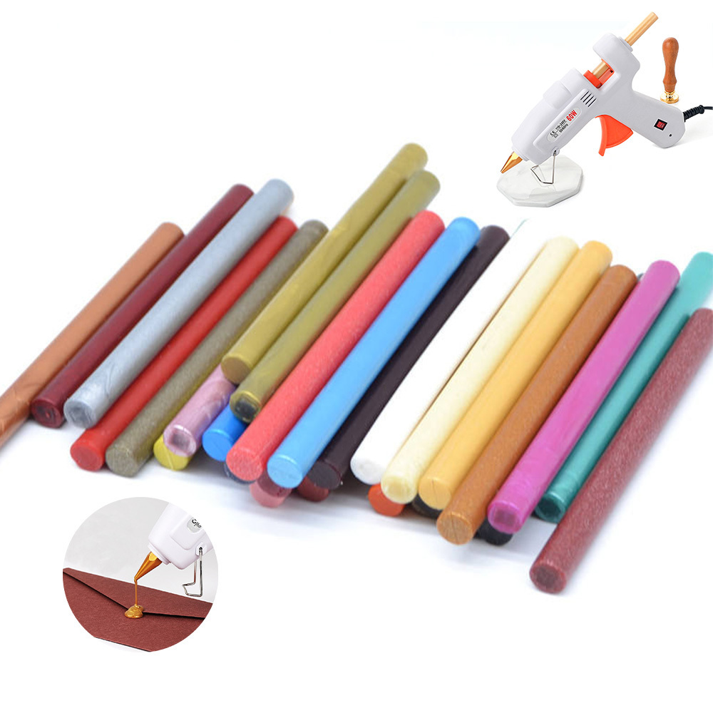 Wax seal stamp 80 colors retro metallic sliver gold red sealing wax glue gun wax seal sticks