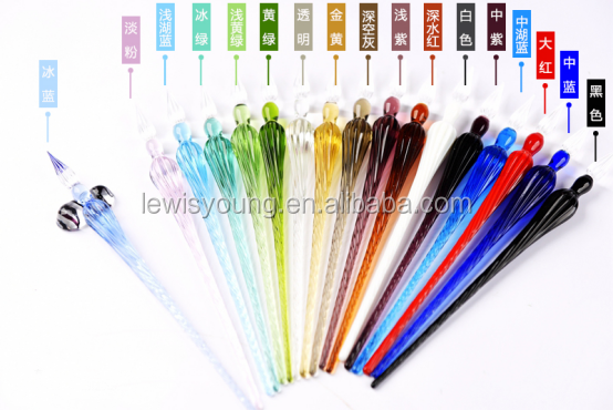 12 Colors Ink  Calligraphy Fountain Pen Kit Glass Washing Cup Pen Holder Glass Dip Pen Set