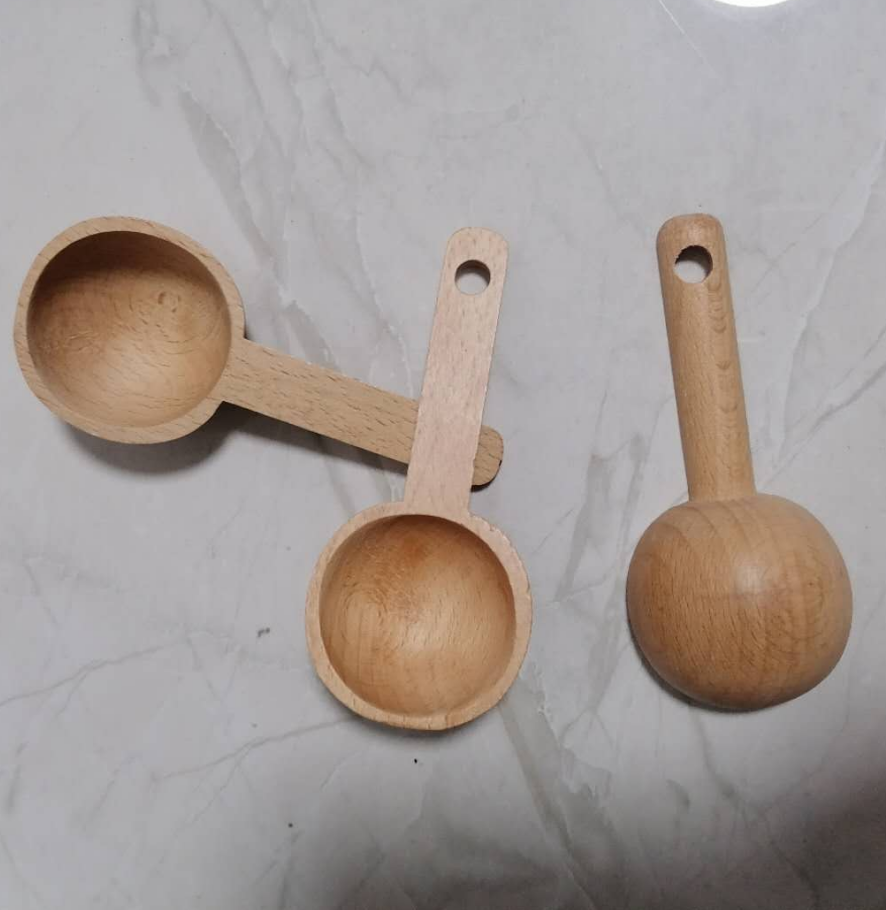 15 ml Beech wood/  black walnut measuring spoon