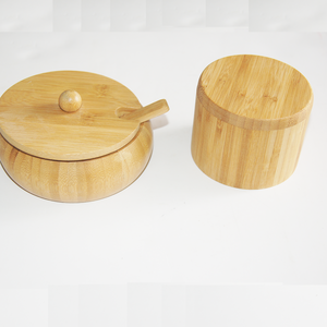 bamboo wooden salt spice container box