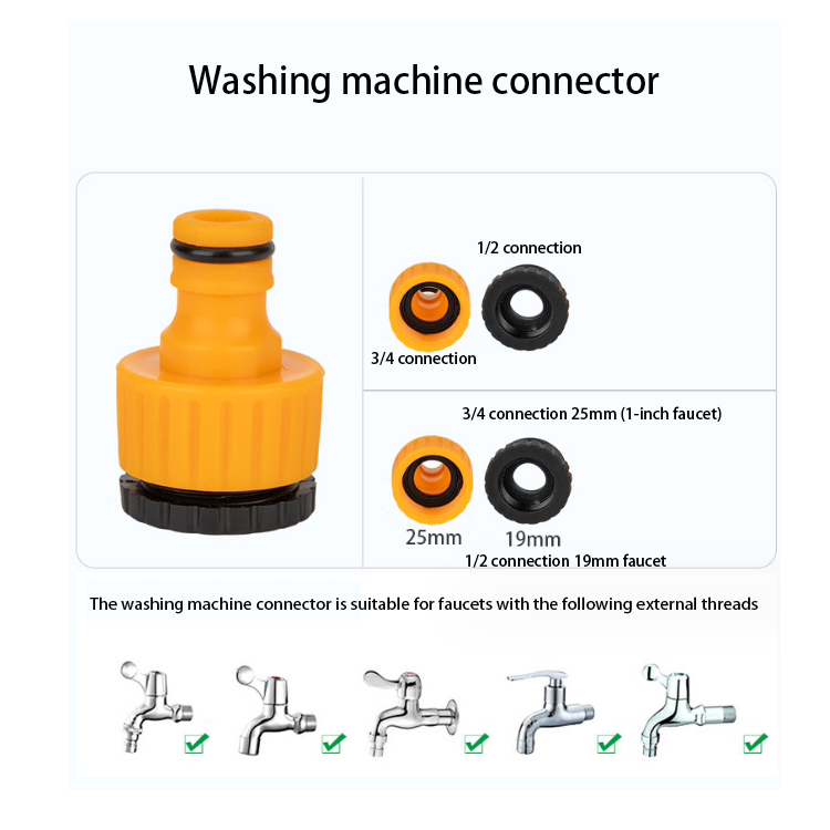 Garden  Nipple Connector Threaded Tube Faucet Adapter Water Gun Fitting Plastic Pipe  Irrigation Fittings