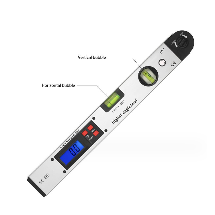 Aluminum Digital Level Angle Finding Range 0-225 Electronic Goniometer Degrees Level Angel Ruler Digital Protractor