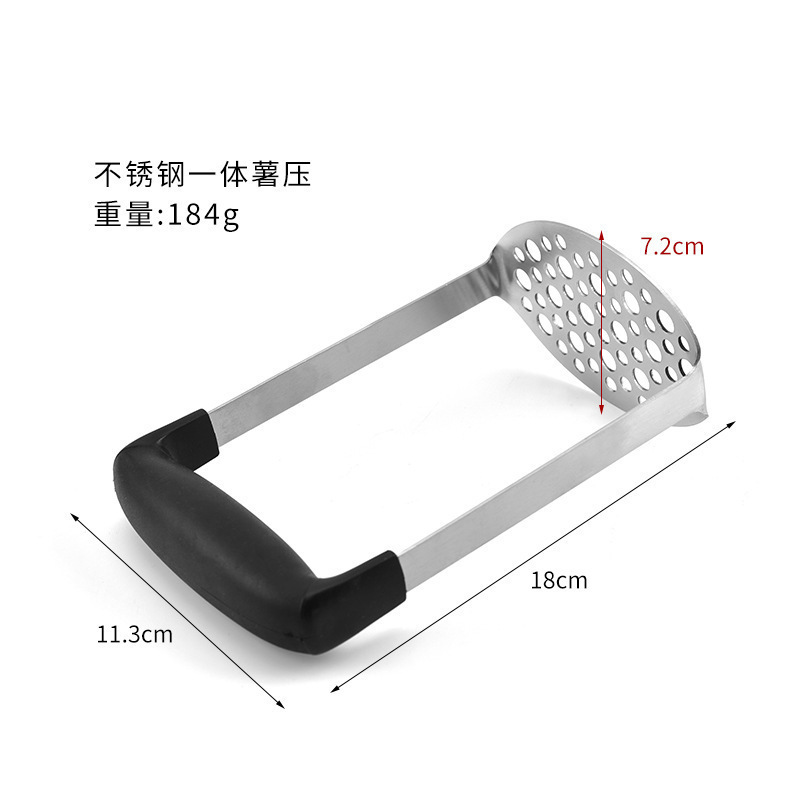 Wholesale Stainless Steel Potato Masher Household Kitchen Tool for Manual Food Mashed Potato, Hand Plate Food Masher.