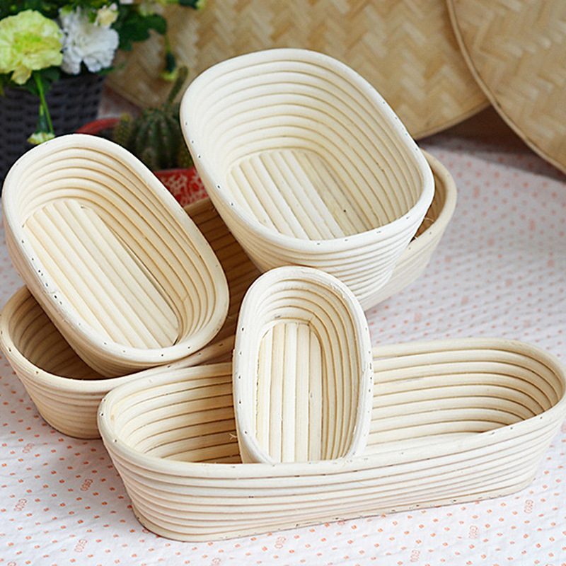 For Bread Dough Proofing Artisan Bread-Making Essential Oval Rattan Baguette Fermentation Basket