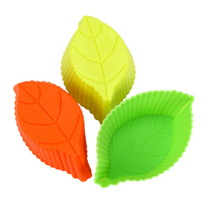 Reusable Nonstick Silicone Cupcake Liners Easy Clean Baking Cups in Leaf Square and Various Shapes Pastry Muffin Molds