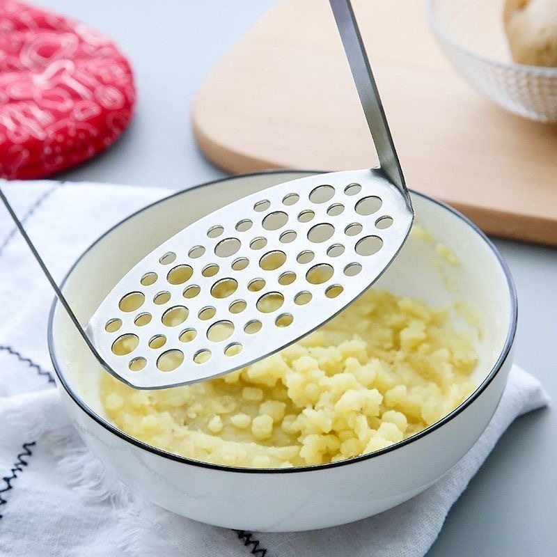 Wholesale Stainless Steel Potato Masher Household Kitchen Tool for Manual Food Mashed Potato, Hand Plate Food Masher.